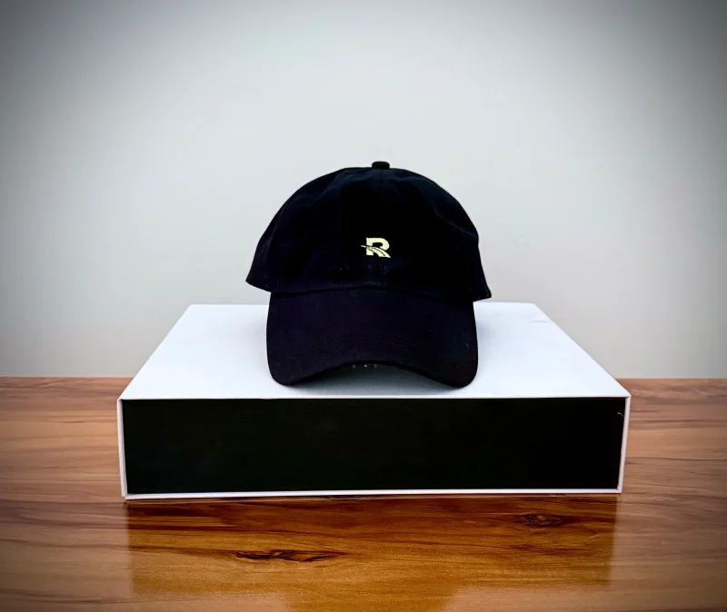 SuperCape Black Embroidery Logo Cap